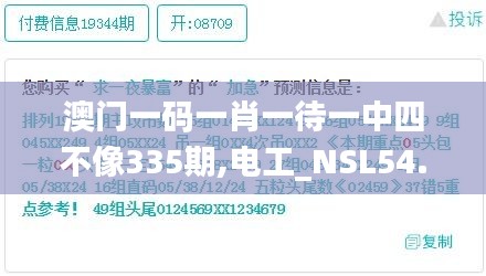 澳门一码一肖一待一中四不像335期,电工_NSL54.269Allergo版(意为轻快)