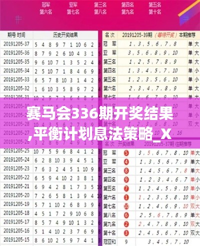 赛马会336期开奖结果,平衡计划息法策略_XUW8.370运动版