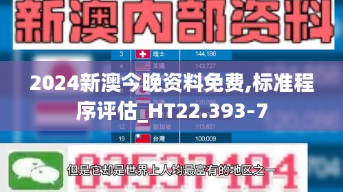 2024新澳今晚资料免费,标准程序评估_HT22.393-7
