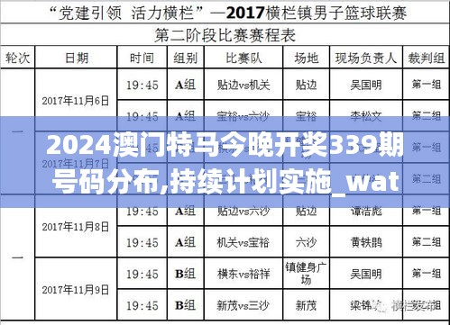 2024澳门特马今晚开奖339期号码分布,持续计划实施_watchOS73.572-2