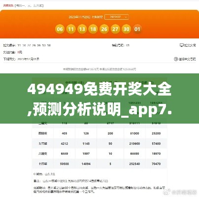 494949免费开奖大全,预测分析说明_app7.306