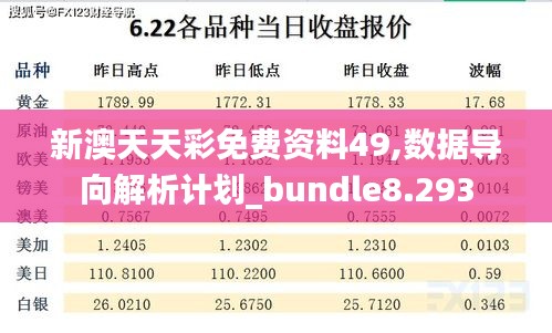 新澳天天彩免费资料49,数据导向解析计划_bundle8.293