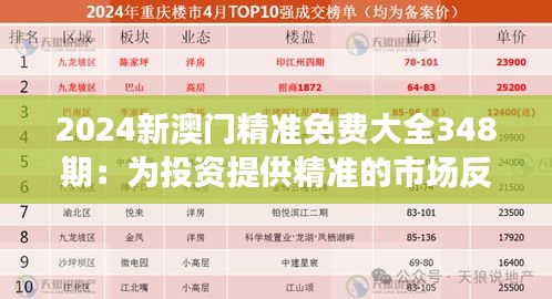 2024新澳门精准免费大全348期：为投资提供精准的市场反馈