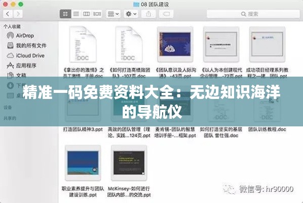 精准一码免费资料大全：无边知识海洋的导航仪