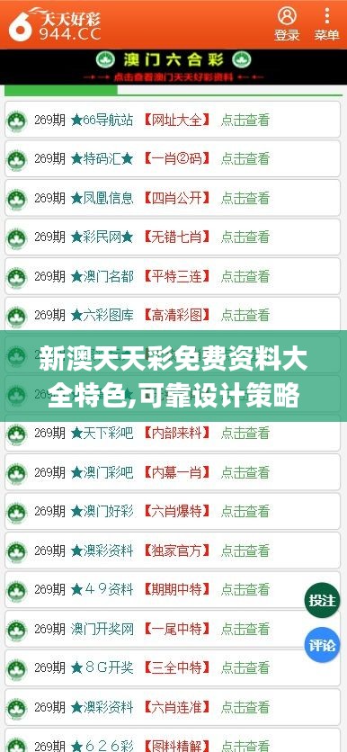 新澳天天彩免费资料大全特色,可靠设计策略解析_尊贵版1.756