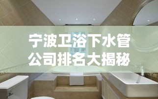 宁波卫浴下水管公司排名大揭秘，权威榜单，不容错过！