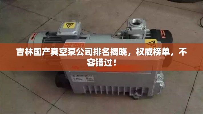 吉林国产真空泵公司排名揭晓，权威榜单，不容错过！