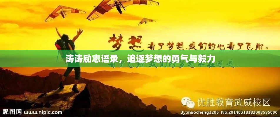 涛涛励志语录，追逐梦想的勇气与毅力