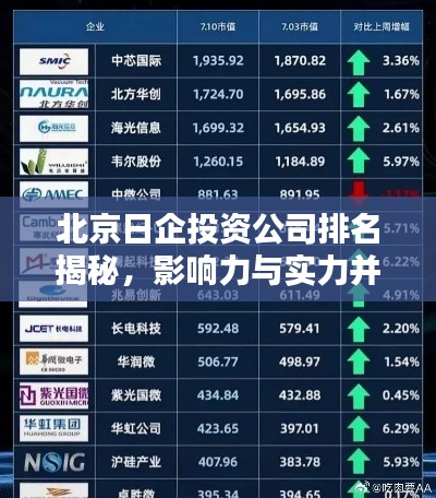 北京日企投资公司排名揭秘，影响力与实力并存