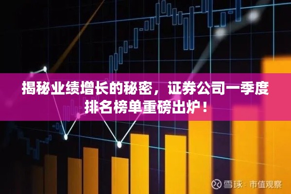 揭秘业绩增长的秘密，证券公司一季度排名榜单重磅出炉！