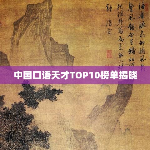 中国口语天才TOP10榜单揭晓