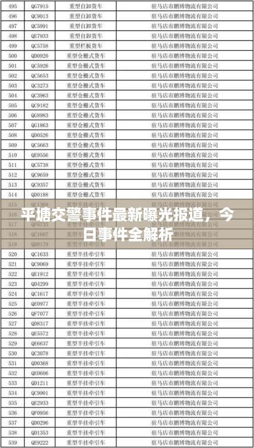 平塘交警事件最新曝光报道，今日事件全解析