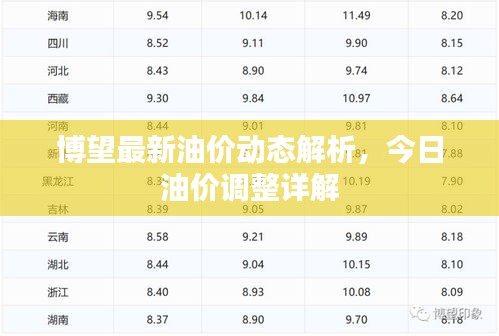 博望最新油价动态解析，今日油价调整详解