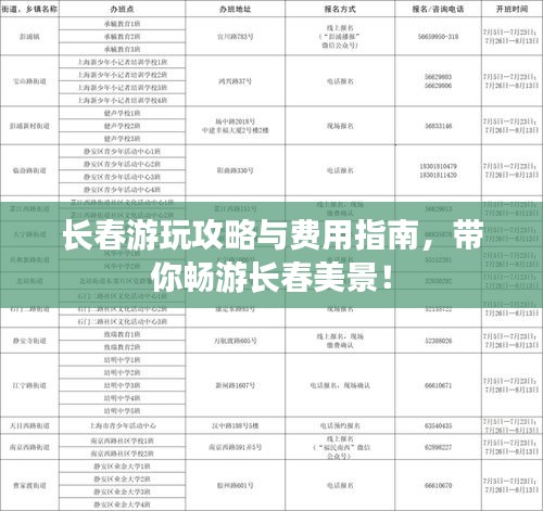 长春游玩攻略与费用指南，带你畅游长春美景！