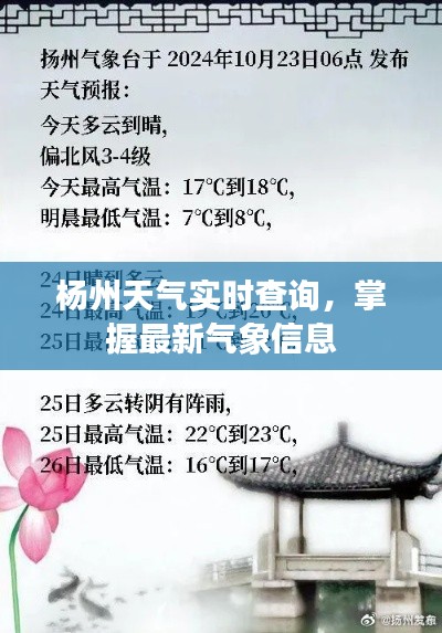 杨州天气实时查询，掌握最新气象信息