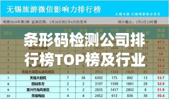条形码检测公司排行榜TOP榜及行业影响力解析！