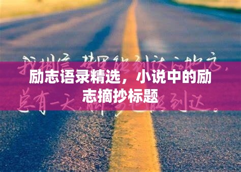 励志语录精选，小说中的励志摘抄标题
