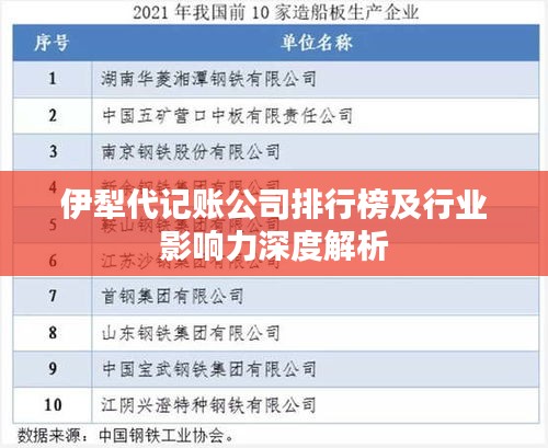 伊犁代记账公司排行榜及行业影响力深度解析
