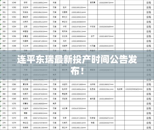 连平东瑞最新投产时间公告发布！