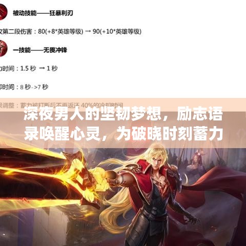 深夜男人的坚韧梦想，励志语录唤醒心灵，为破晓时刻蓄力前行