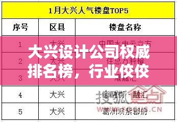 大兴设计公司权威排名榜，行业佼佼者一目了然