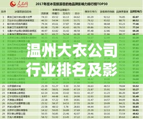 温州大衣公司行业排名及影响力不容小觑