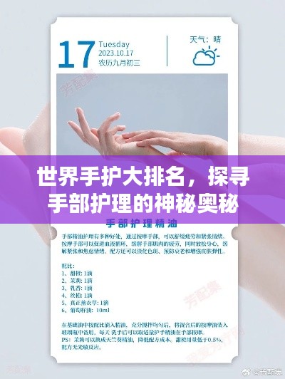 世界手护大排名，探寻手部护理的神秘奥秘