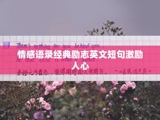 情感语录经典励志英文短句激励人心