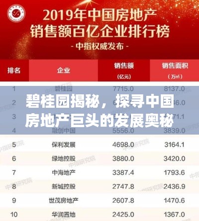 碧桂园揭秘，探寻中国房地产巨头的发展奥秘
