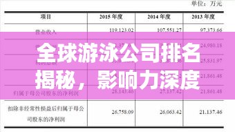 全球游泳公司排名揭秘，影响力深度剖析