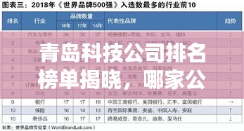 青岛科技公司排名榜单揭晓，哪家公司荣登榜首？