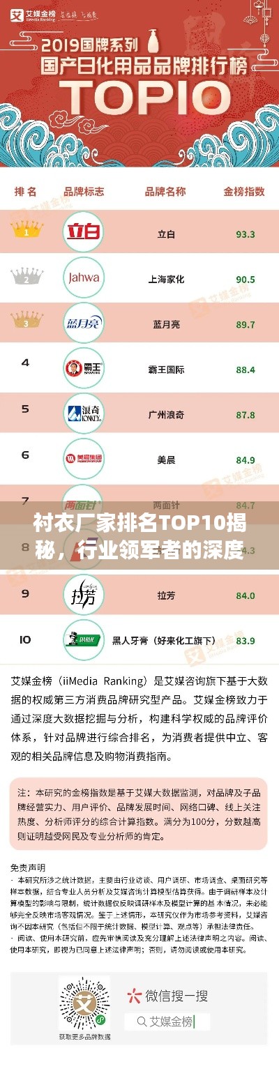 衬衣厂家排名TOP10揭秘，行业领军者的深度剖析