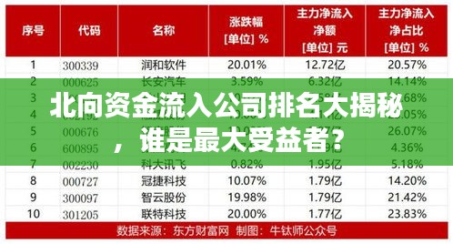 北向资金流入公司排名大揭秘，谁是最大受益者？