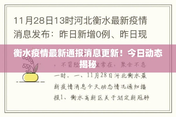 衡水疫情最新通报消息更新！今日动态揭秘