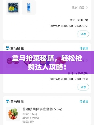 盒马抢菜秘籍，轻松抢购达人攻略！