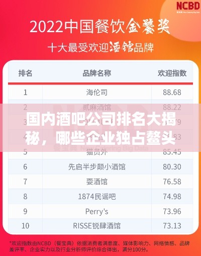国内酒吧公司排名大揭秘，哪些企业独占鳌头？