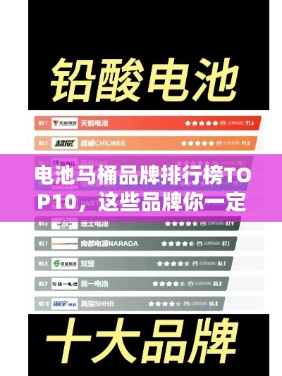 电池马桶品牌排行榜TOP10，这些品牌你一定不能错过！