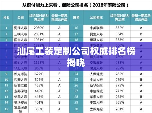 汕尾工装定制公司权威排名榜揭晓