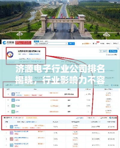 济源电子行业公司排名揭晓，行业影响力不容小觑