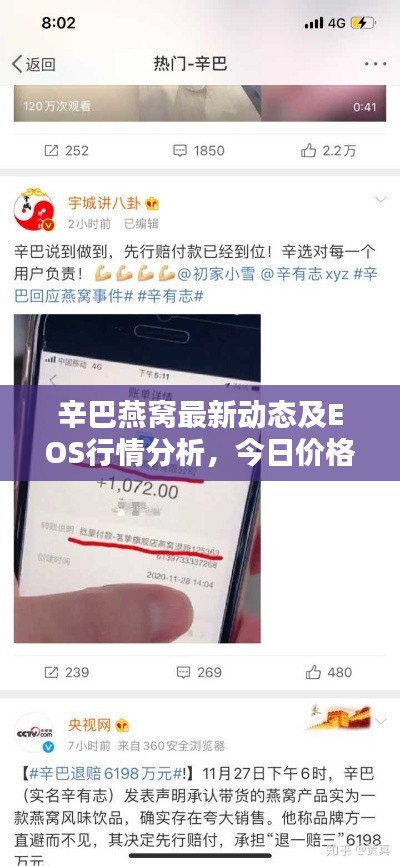 辛巴燕窝最新动态及EOS行情分析，今日价格走势揭秘