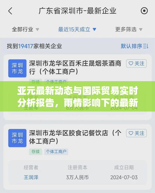 亚元最新动态与国际贸易实时分析报告,雨情影响下的最新进展
