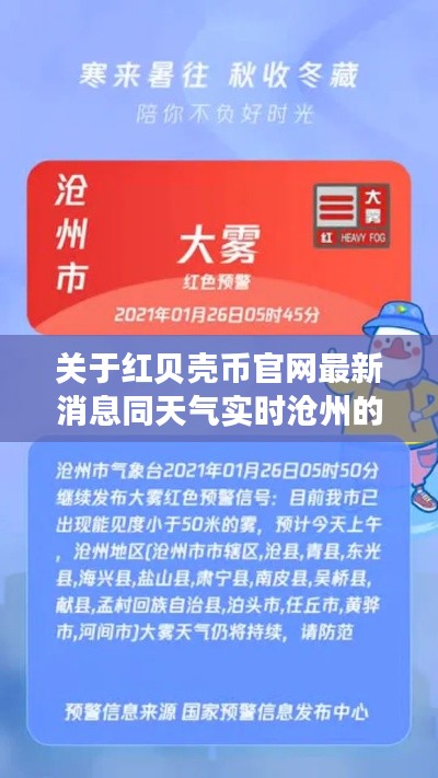 关于红贝壳币官网最新消息同天气实时沧州的解读与警示