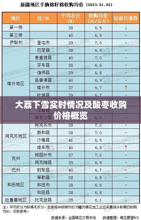 大荔下雪实时情况及酸枣收购价格概览