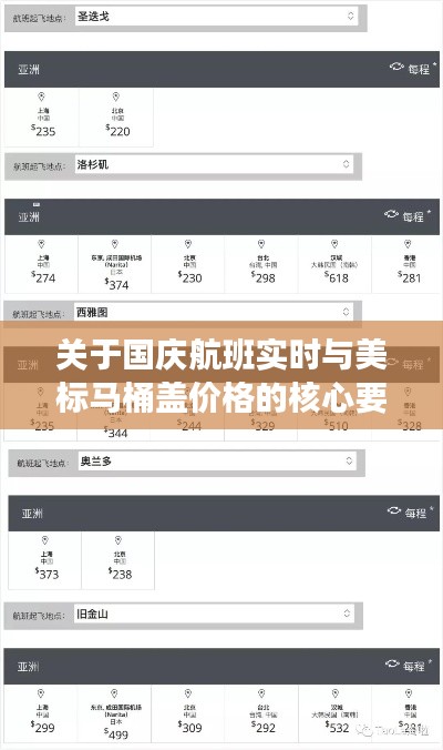 关于国庆航班实时与美标马桶盖价格的核心要素解析