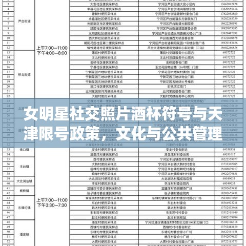 女明星社交照片酒杯符号与天津限号政策，文化与公共管理的交汇点
