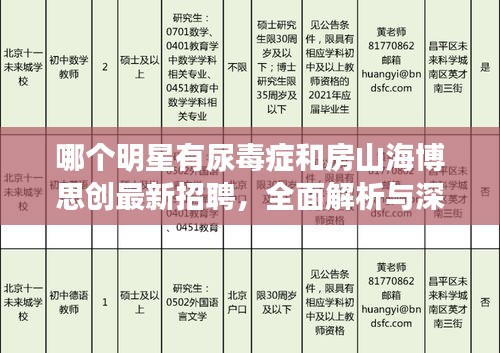 哪个明星有尿毒症和房山海博思创最新招聘，全面解析与深度探讨