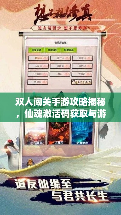 双人闯关手游攻略揭秘，仙魂激活码获取与游戏心得分享