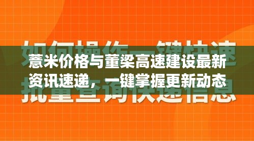 薏米价格与董梁高速建设最新资讯速递,一键掌握更新动态!