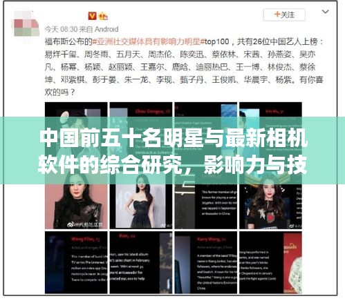 中国前五十名明星与最新相机软件的综合研究，影响力与技术创新深度剖析