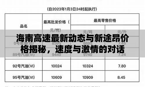 海南高速最新动态与新途昂价格揭秘,速度与激情的对话
